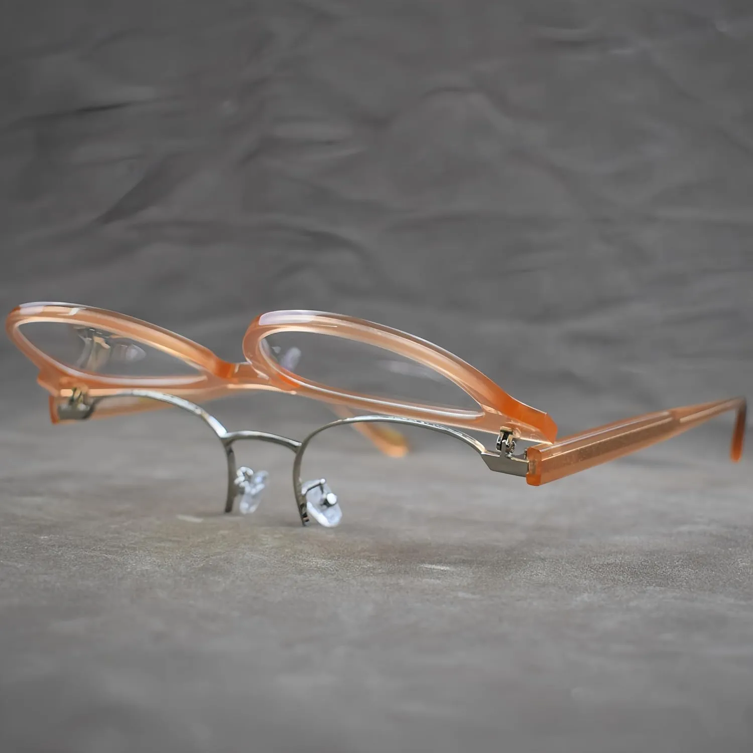 Acetate Round Trendy Flip Up Full Rim Vintage Eyeglass Frames Metal Hinges Unisex for Men Women