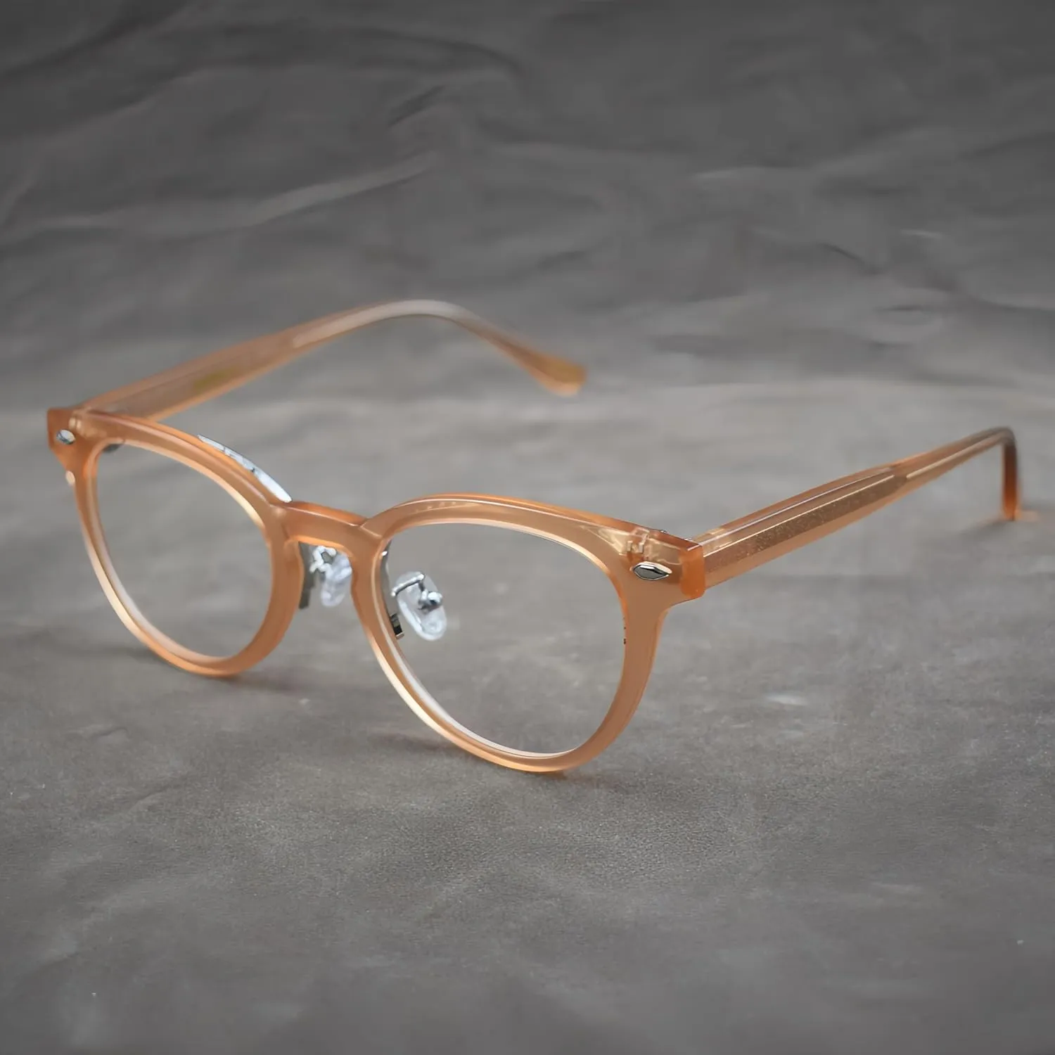 Acetate Round Trendy Flip Up Full Rim Vintage Eyeglass Frames Metal Hinges Unisex for Men Women