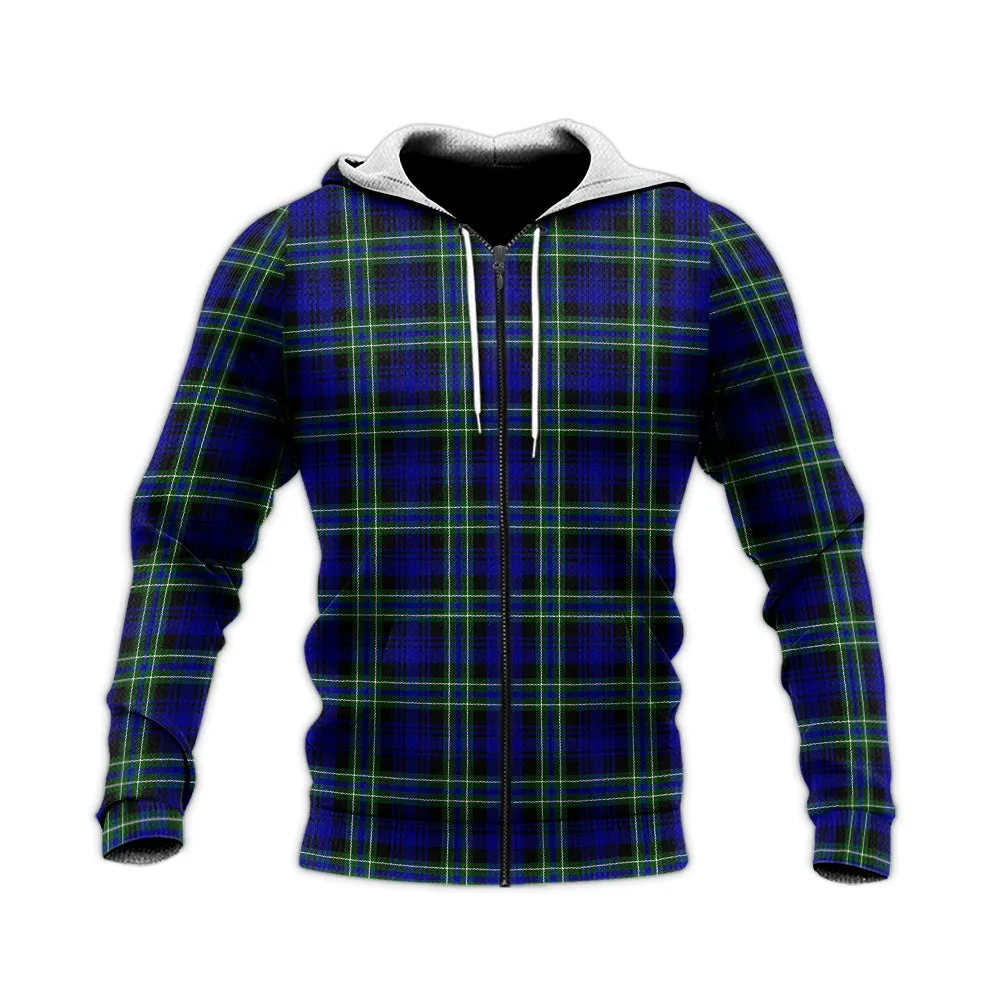 Arbuthnot Modern Tartan Knitted Hoodie