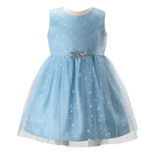 Baby Girl Blue Sparkle Star Tulle Dress