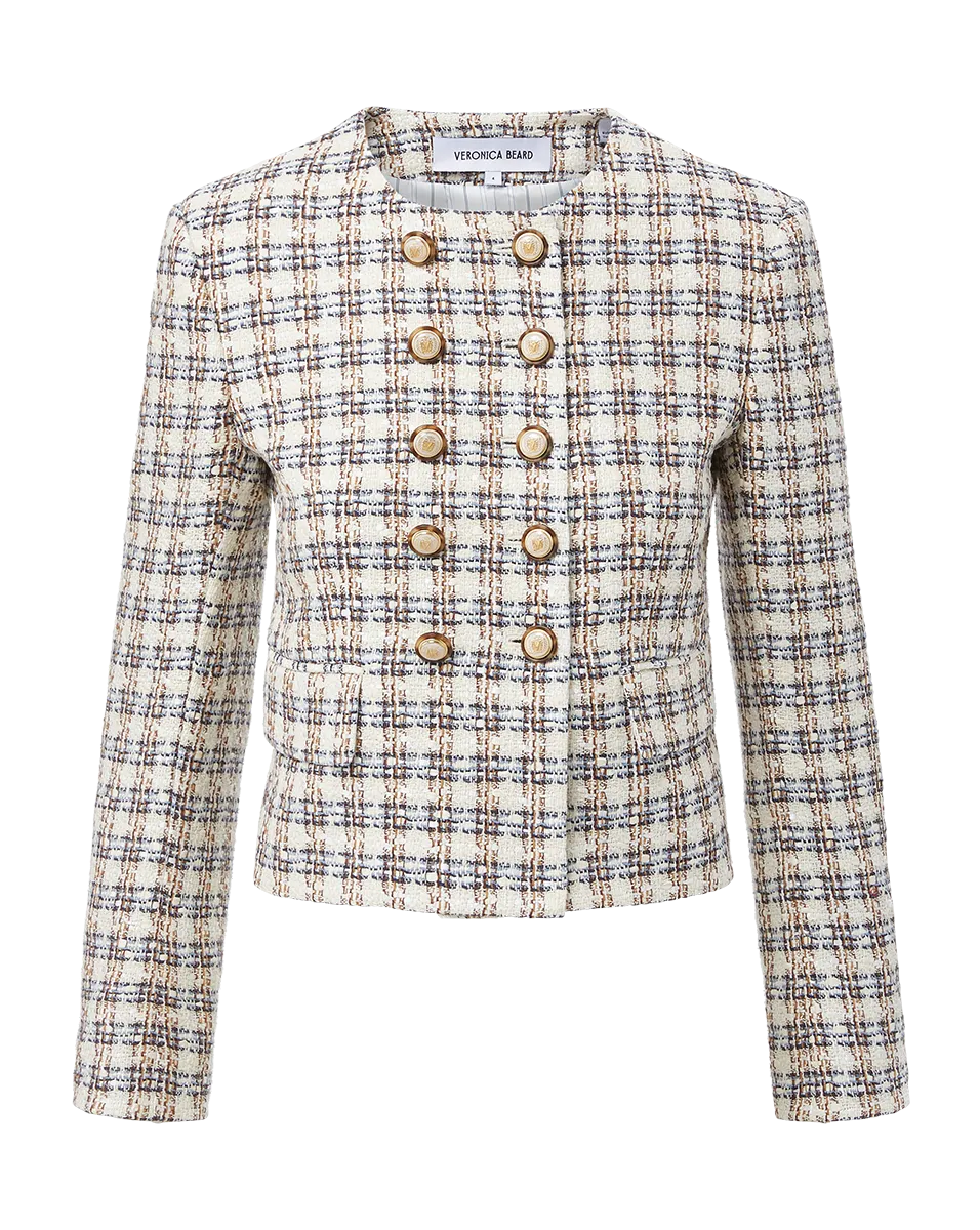 Bentley Tweed Jacket Ivory Camel