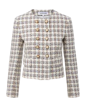 Bentley Tweed Jacket Ivory Camel