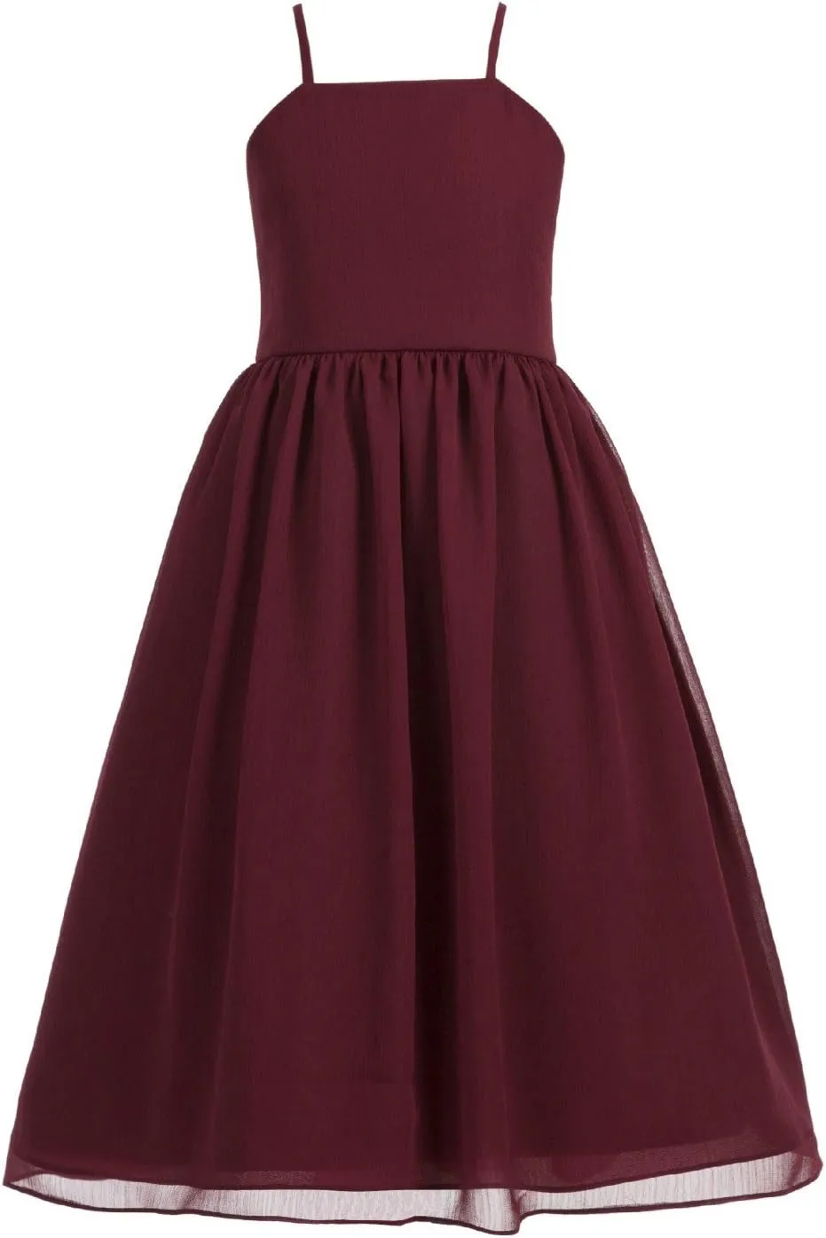 Criss Cross Chiffon Formal Flower Girl Dresses Junior Bridesmaid Dress Reception Dress