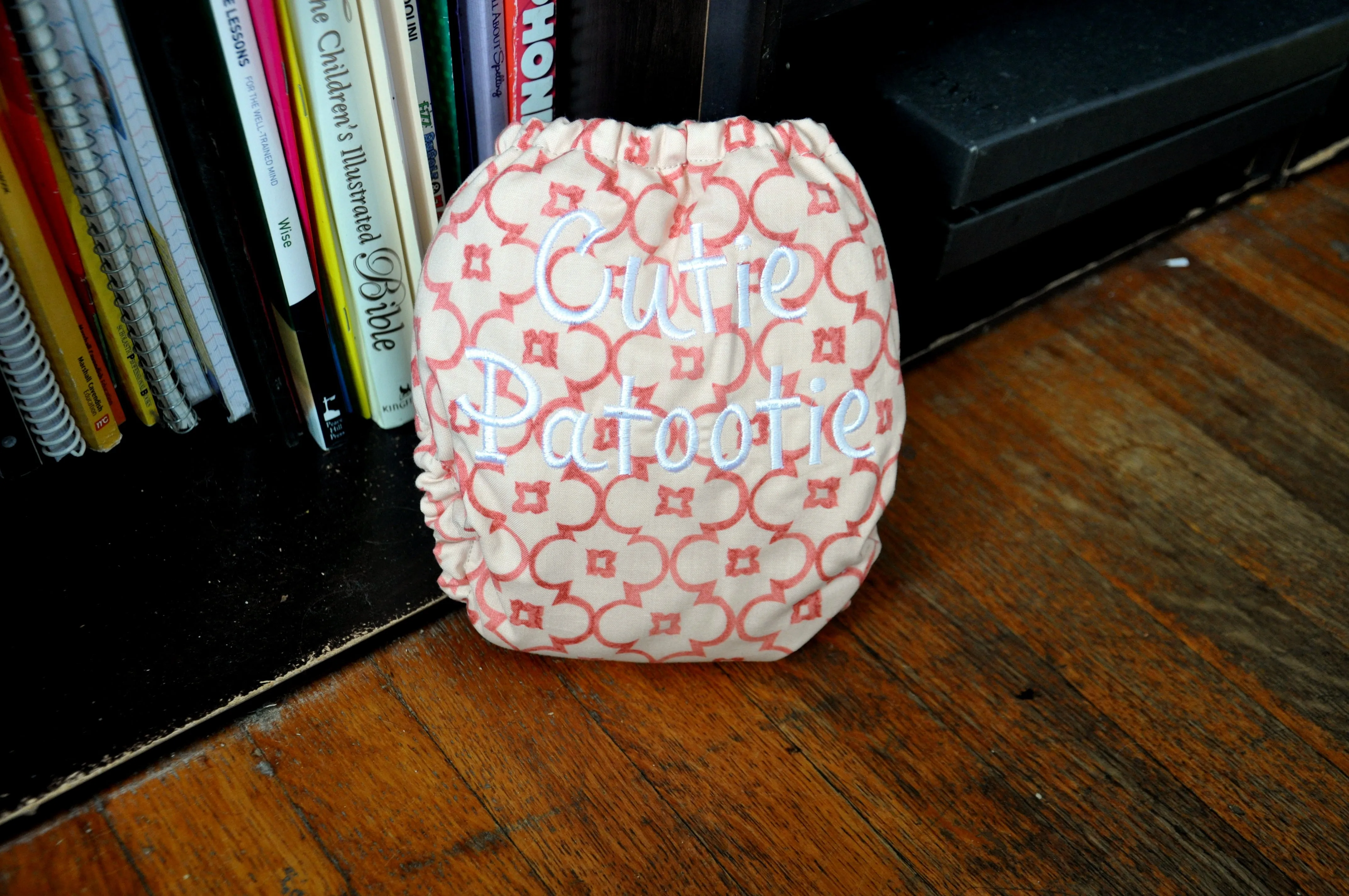 Cutie Patootie fitted Perfect Size cloth diaper, Size Medium. Ready to Ship.