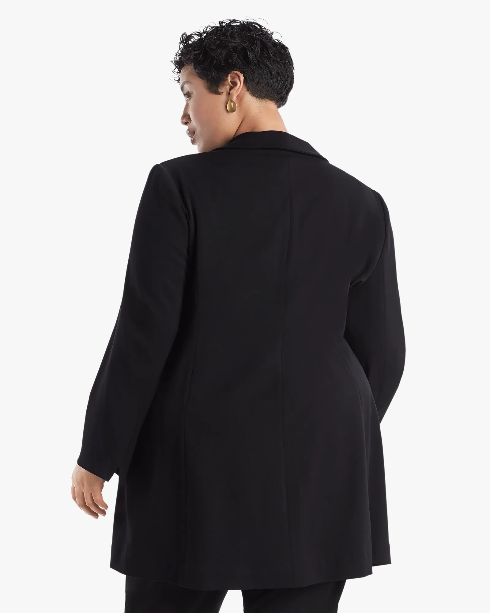 Dietrich Long Blazer | Black