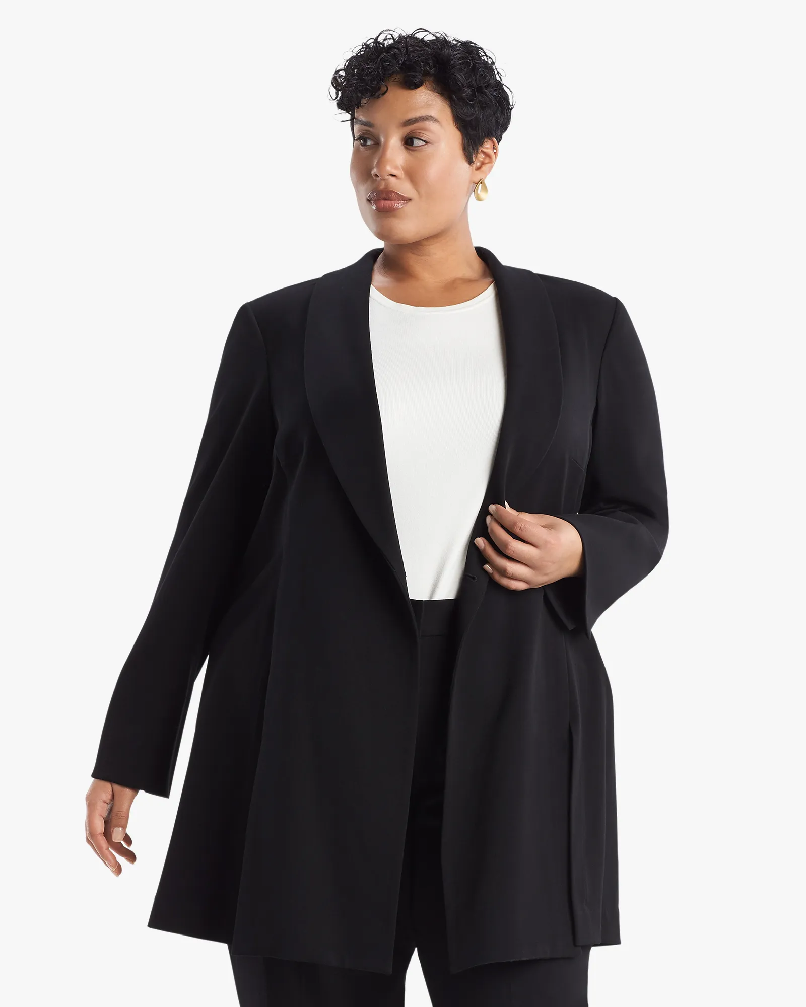 Dietrich Long Blazer | Black