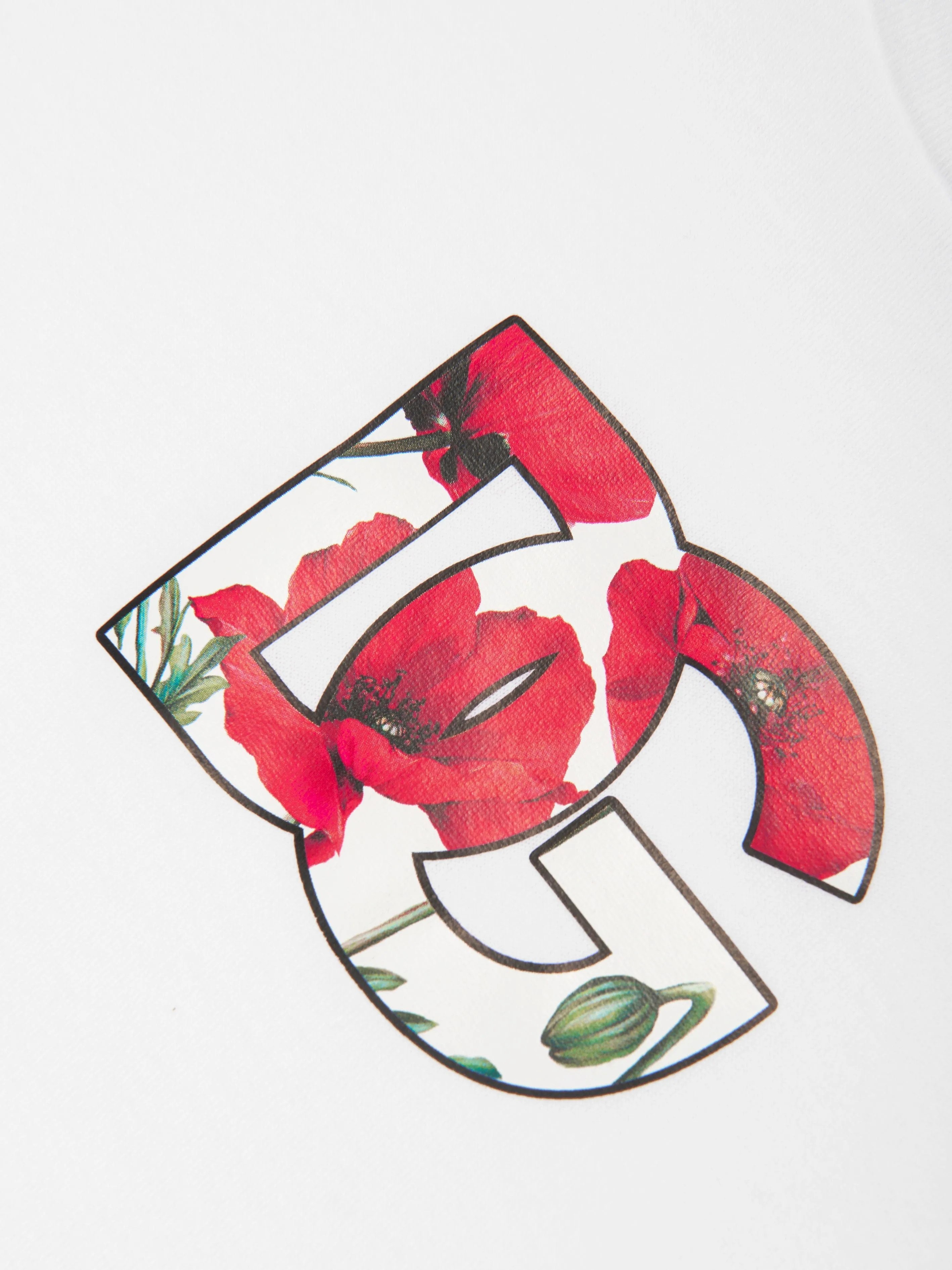Dolce & Gabbana Girls Poppy Logo T-Shirt in White