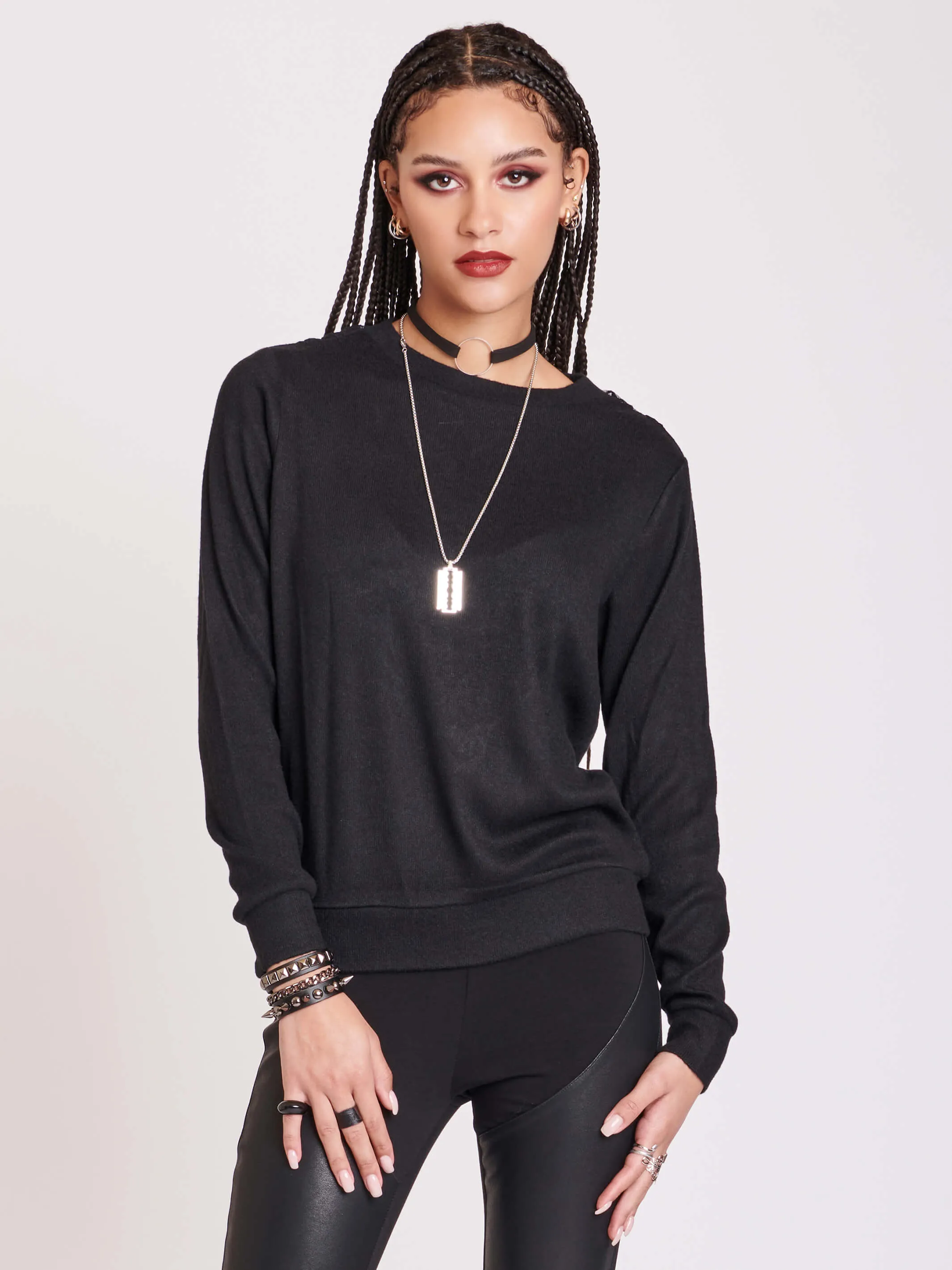 Embroidered Scorpion Sweater