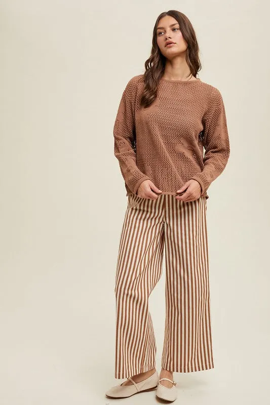 Flower Power Open Knit Sweater