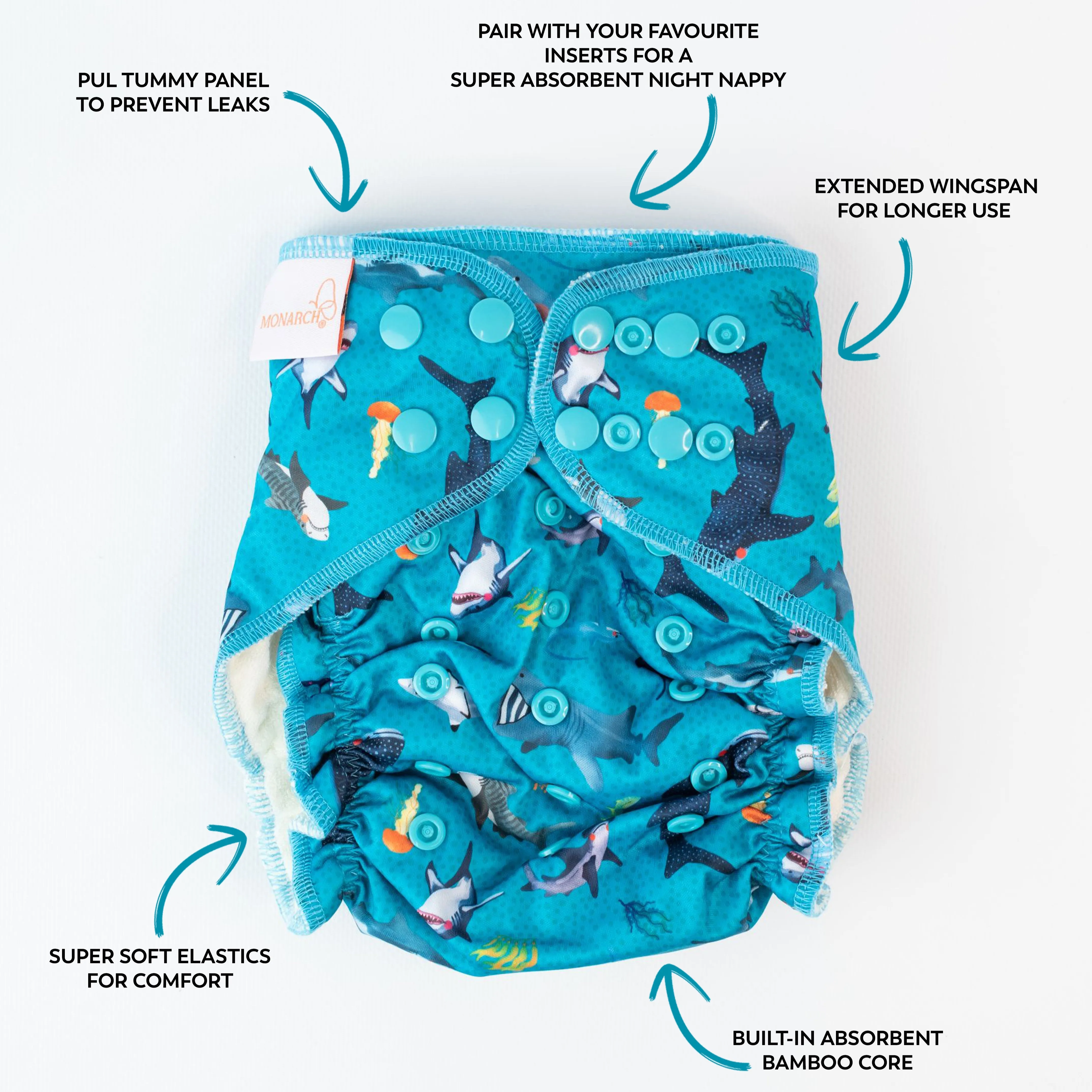 Hybrid Fitted Nappy Cover V2.0 | Jitterbug