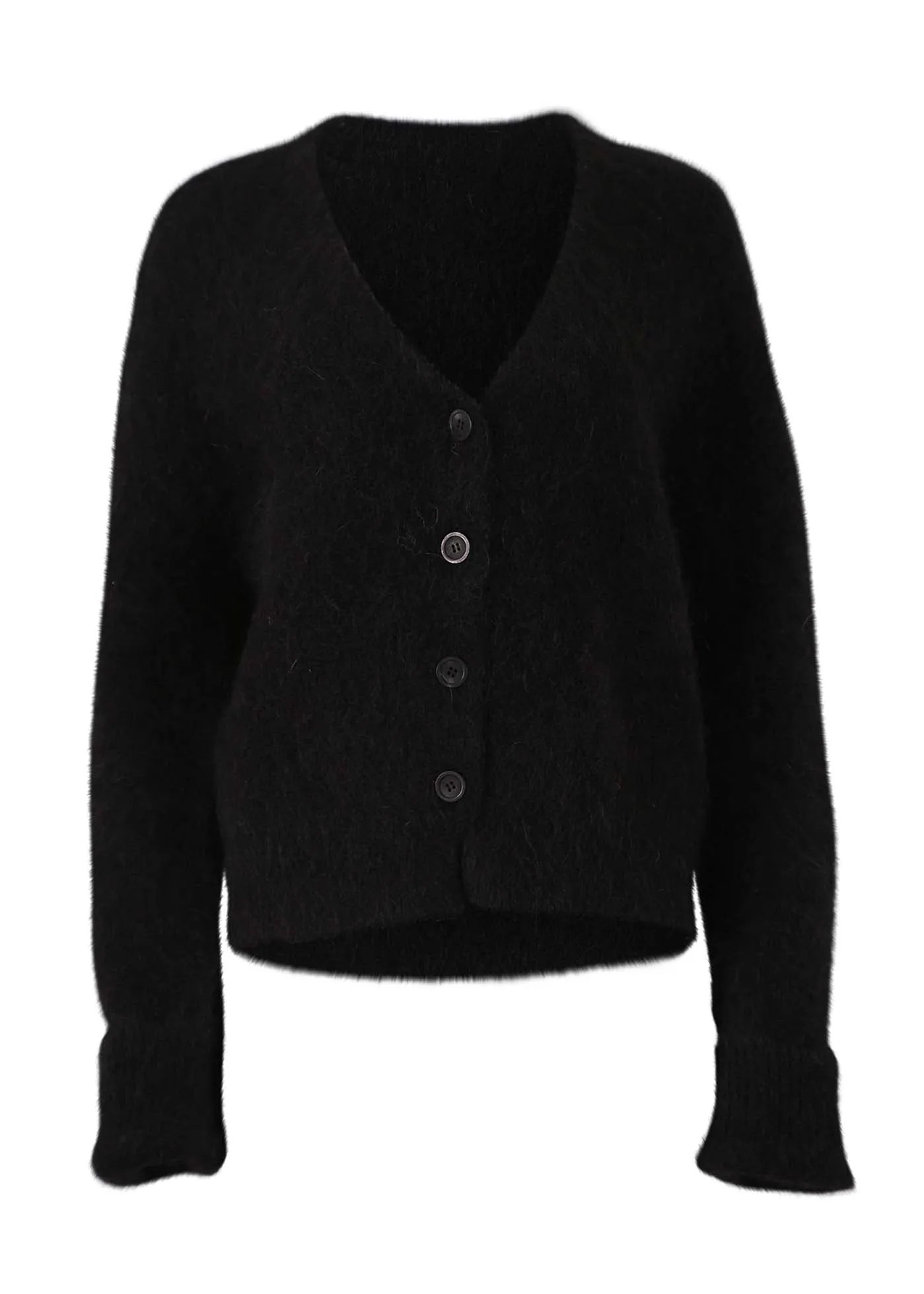 In Transit Cardigan Black in Alpaca