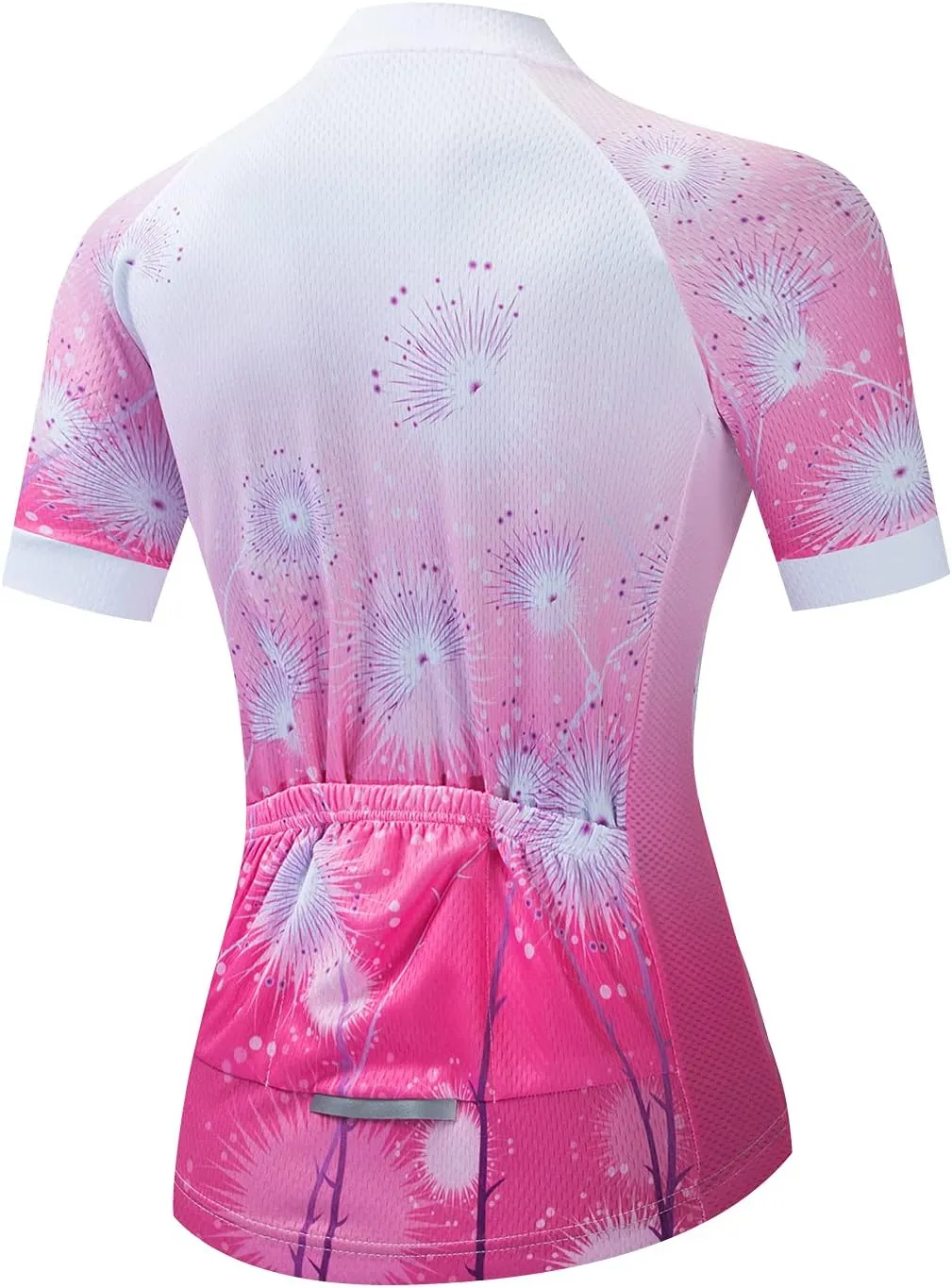 JPOJPO Women's Cycling Jersey Short Sleeve MTB Bike Clothing Reflective 3-Pockets S-3XL