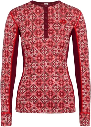 Kari Traa Rose Long Sleeve Women's Base Layer Top - 100% Merino Wool Fitted Knit Thermal Shirt