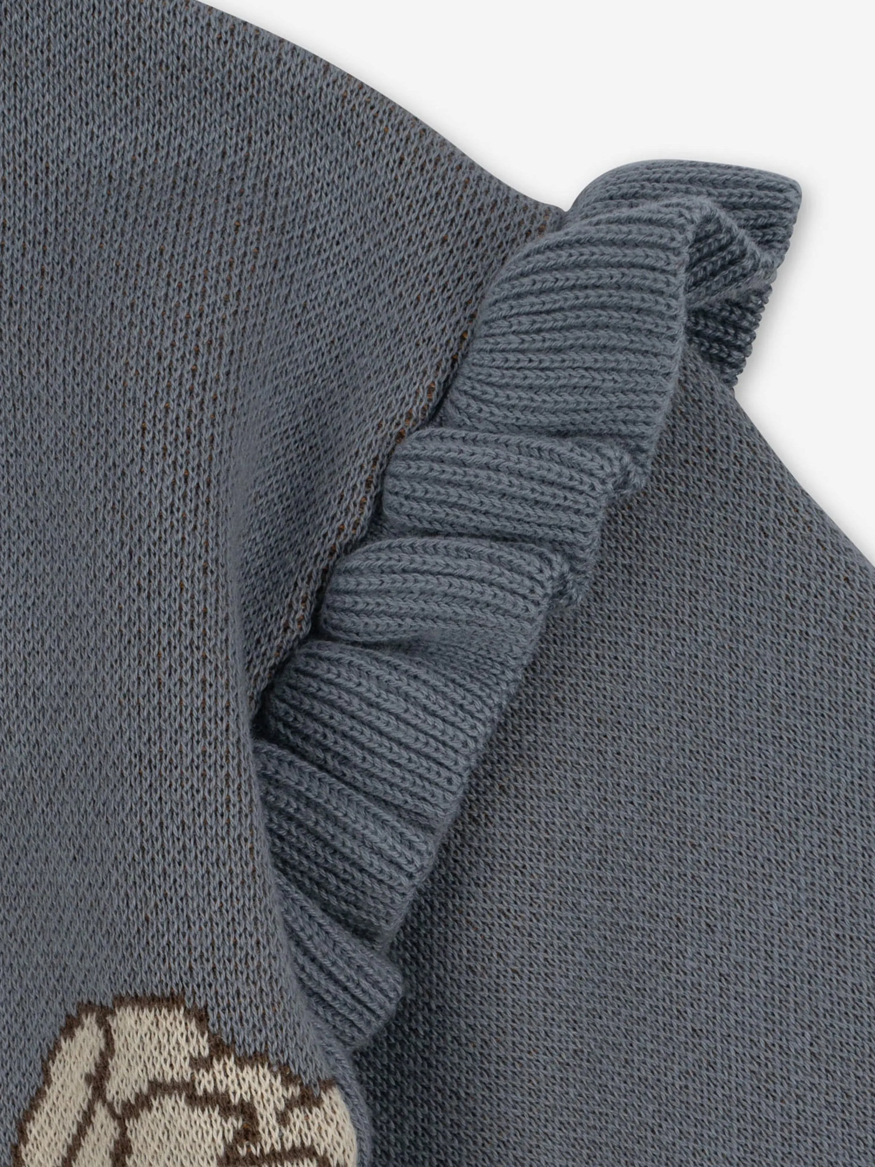 Konges Sløjd Girls Lapis Frill Swan Cardigan in Blue