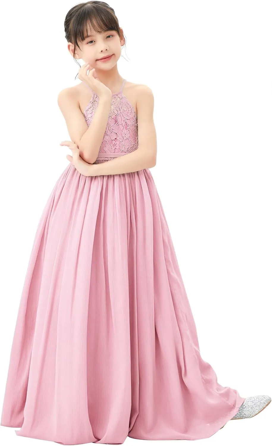 Lace Keyhole Back Flower Girl Dresses Wedding Reception Junior Pageants HLB