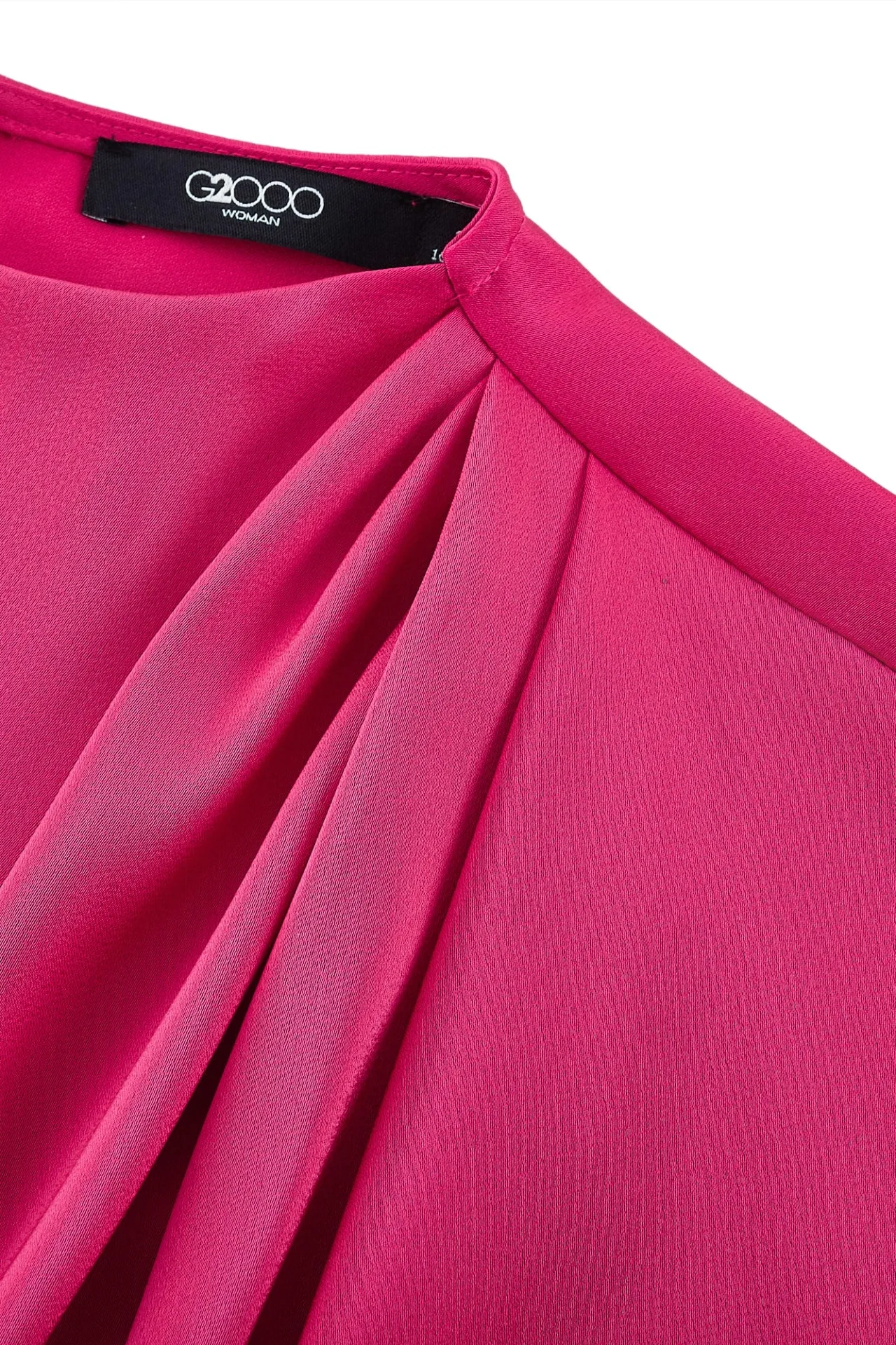 Mock Neck Collarless Blouse
