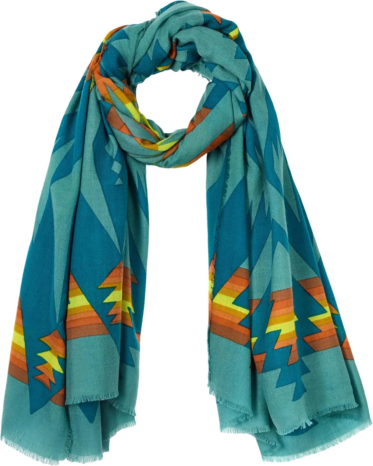 Pendleton Unisex Oversized Feathweight Wool Scarf, Pasco Bright, One Size