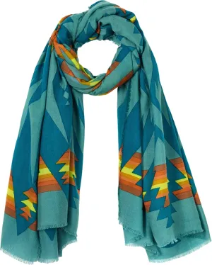 Pendleton Unisex Oversized Feathweight Wool Scarf, Pasco Bright, One Size