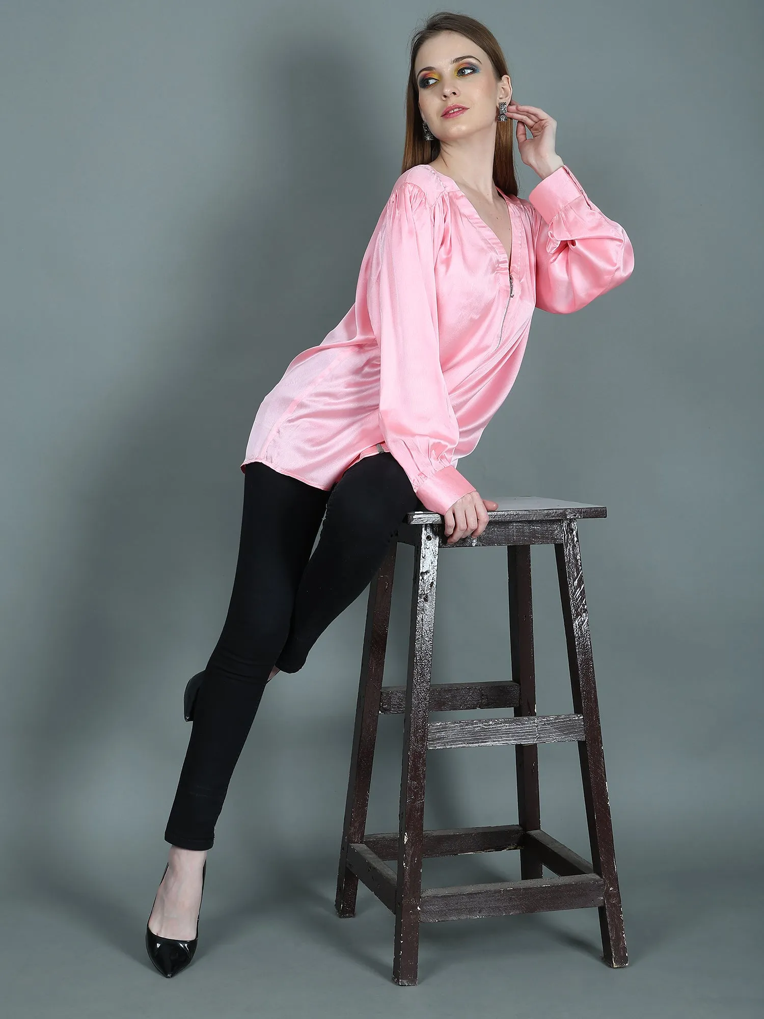 PINK TEA ROSE TOP