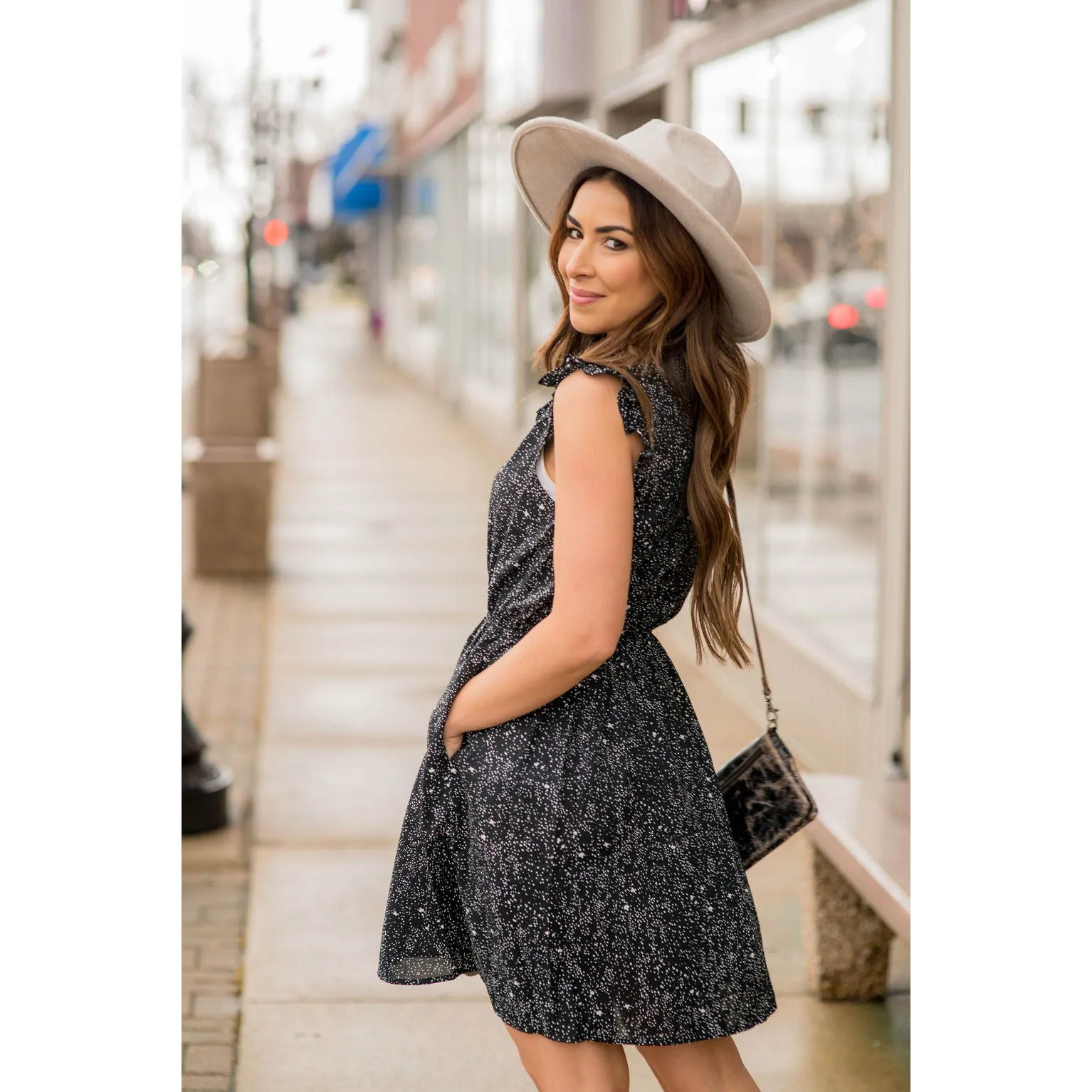 Splatter Dot Ruffle Dress