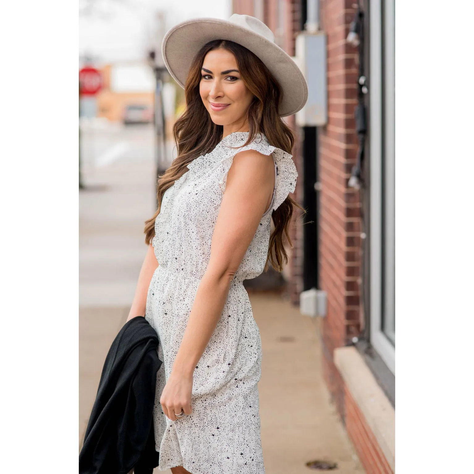 Splatter Dot Ruffle Dress