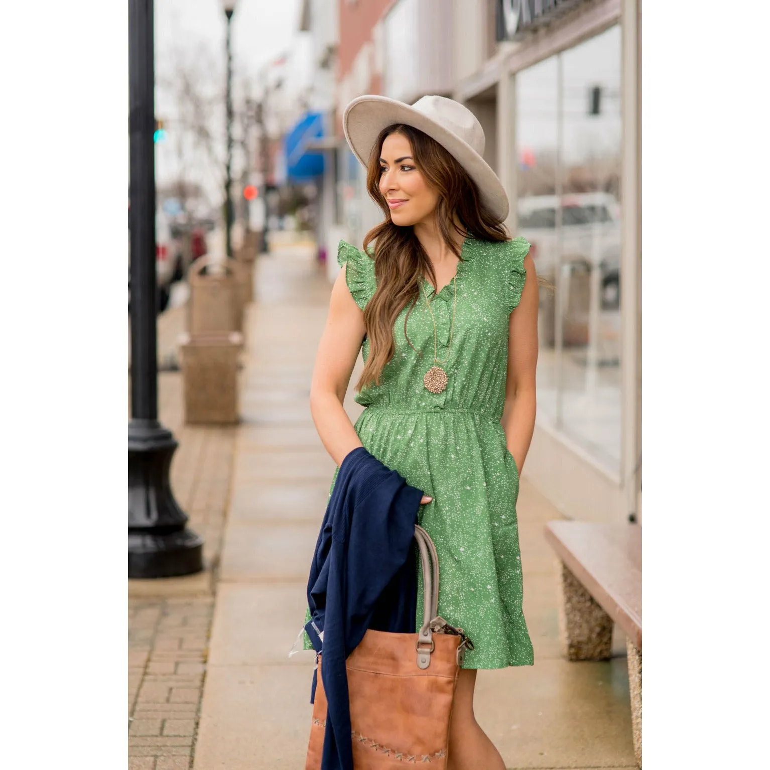 Splatter Dot Ruffle Dress