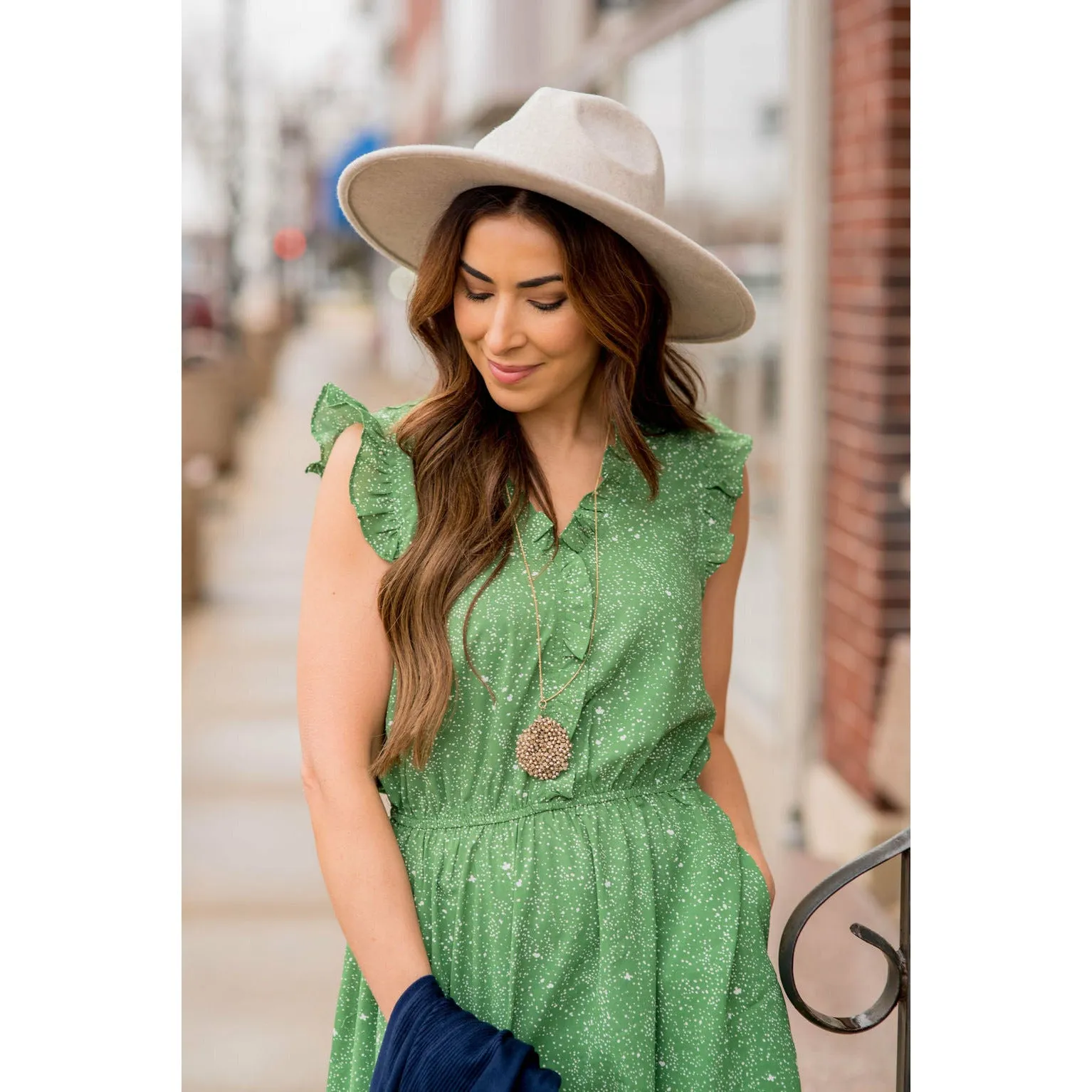 Splatter Dot Ruffle Dress
