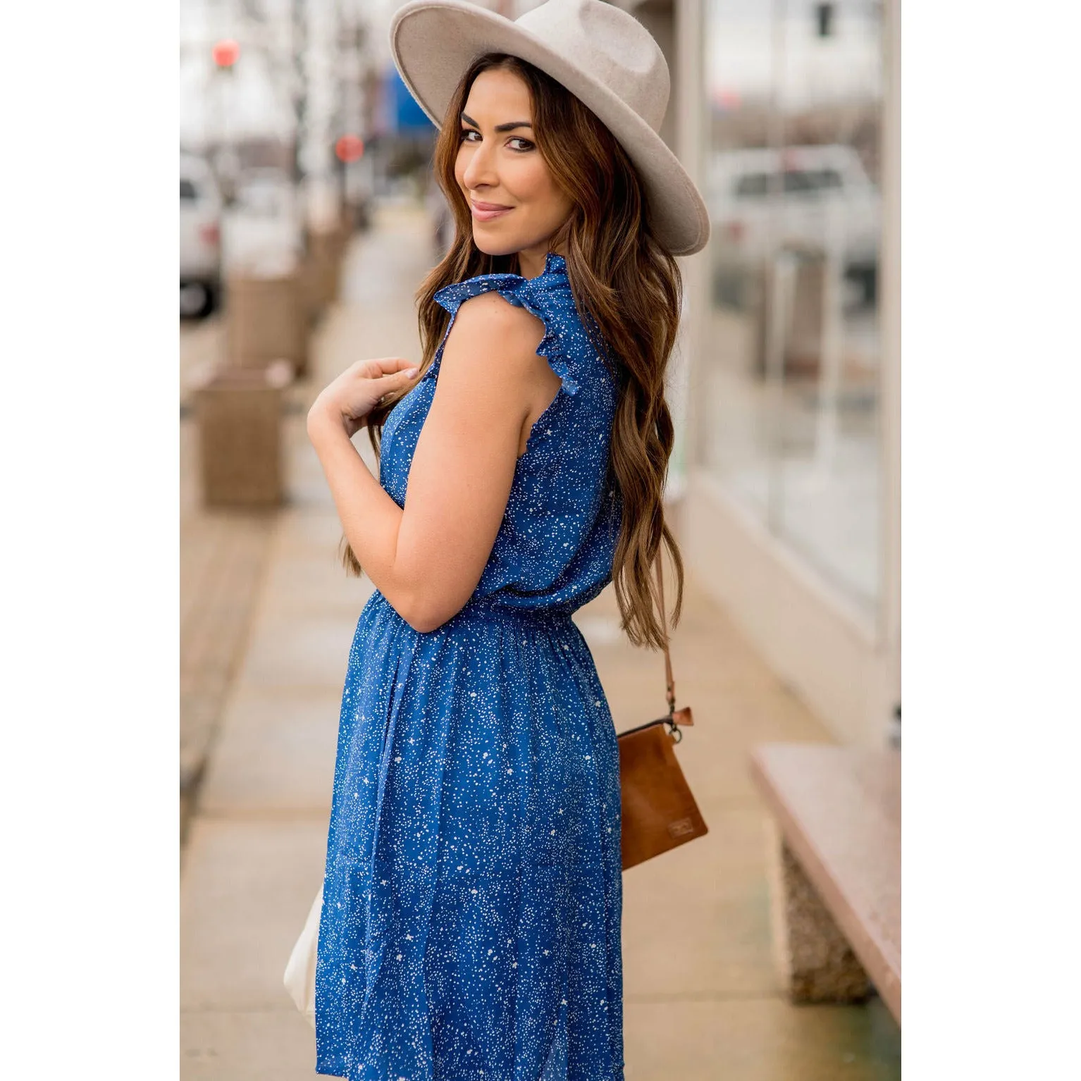 Splatter Dot Ruffle Dress