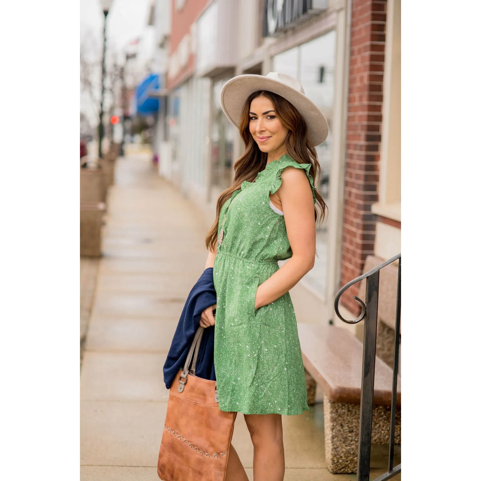 Splatter Dot Ruffle Dress