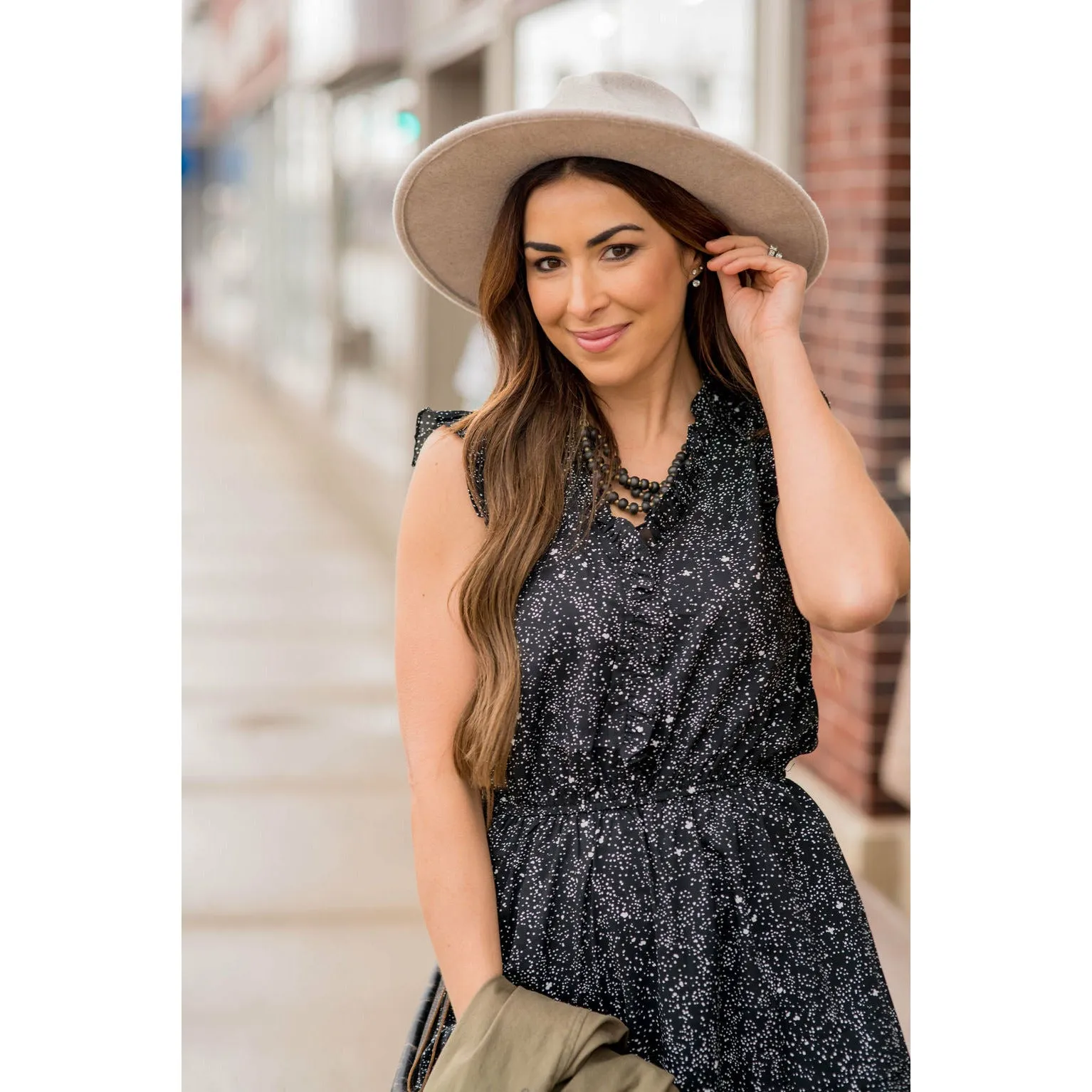 Splatter Dot Ruffle Dress