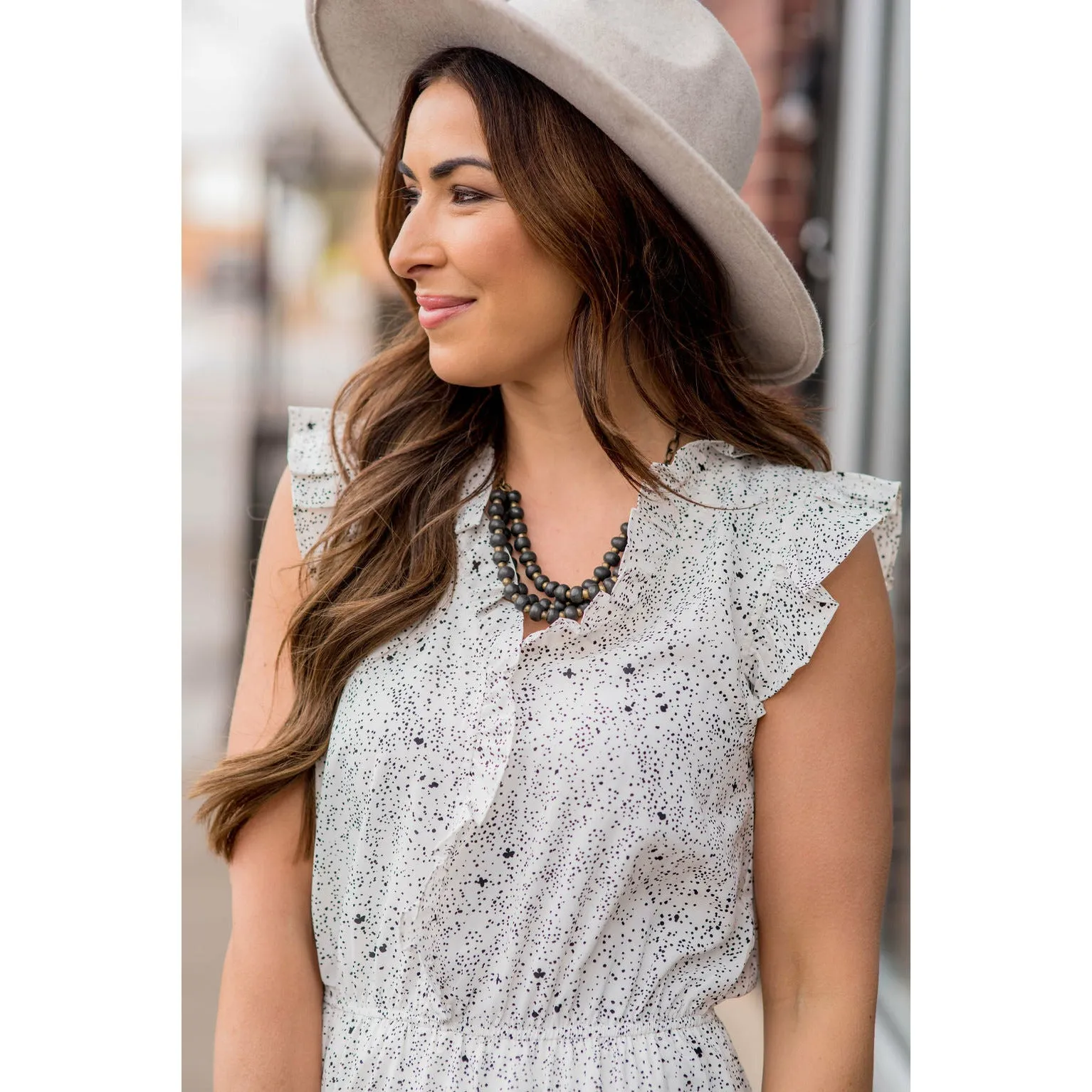 Splatter Dot Ruffle Dress