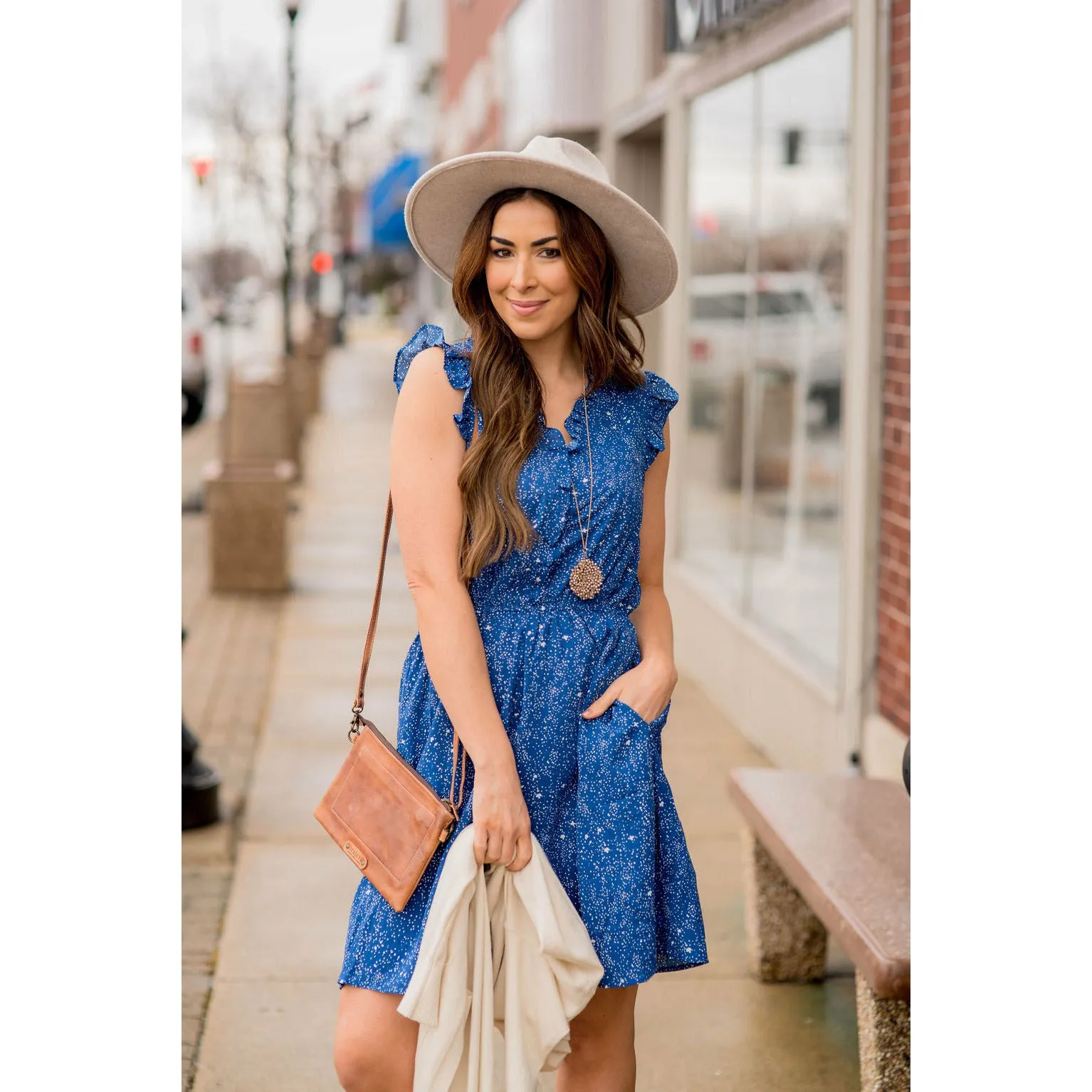 Splatter Dot Ruffle Dress