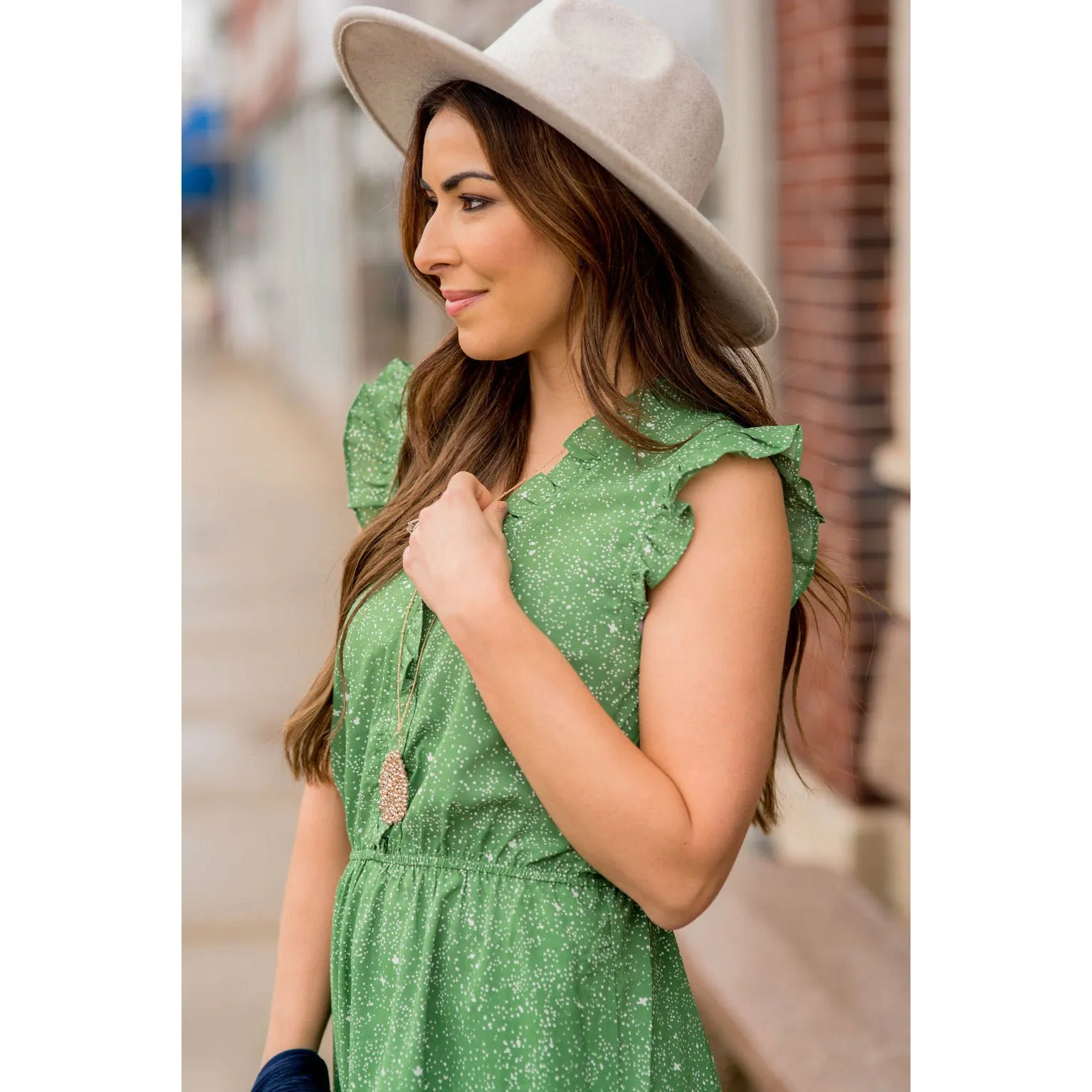 Splatter Dot Ruffle Dress