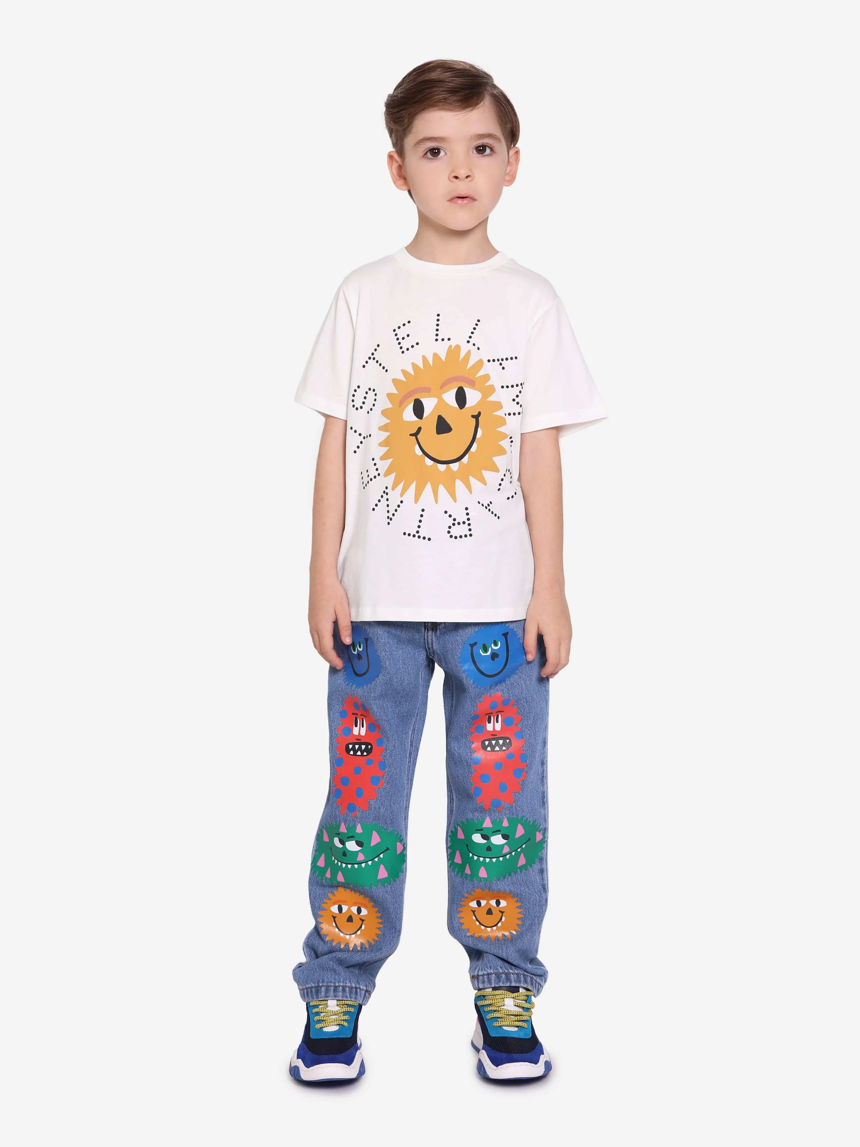 Stella McCartney Kids Logo T-Shirt in Ivory