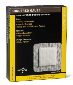 Sterile Bordered Gauze, 4" x 4" (box of 15)