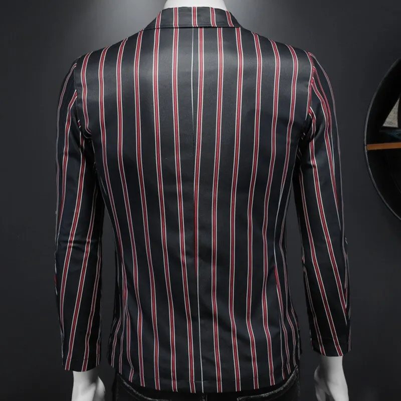 Striped Single Breasted Blazer