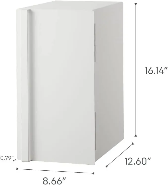 Yamazaki Home Tower Bread Box Keeper Holder Container, Metal Bread Holder Saver, Slim Space Saving Counter Storage - Vertical - Steel